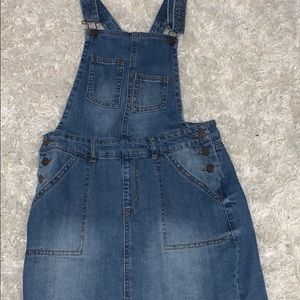 Charlotte Russe overall Jean skirt size S